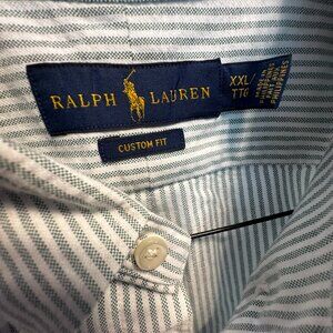 Ralph Lauren Men’s XXL Custom Fit Shirt Stripe Button Down Pony Logo